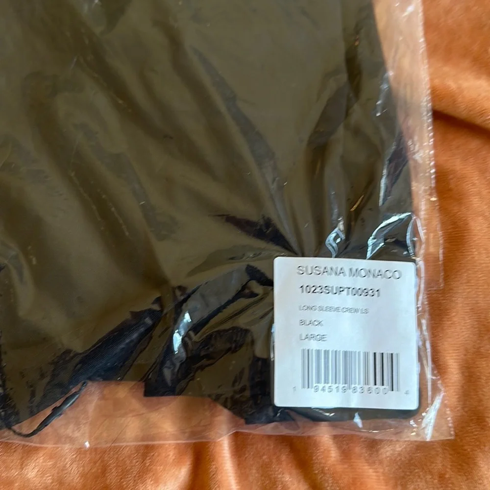 NWT $128 Susana Monaco x Revolve Long Sleeve Crop crew top women sizes S, L